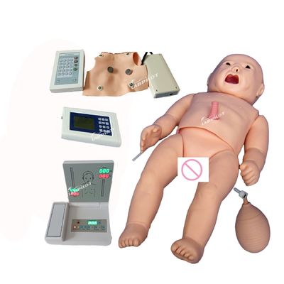 현실적인 피부 시뮬레이션 PALS 외청 및 ECG 훈련을위한 신생아 아기 인형